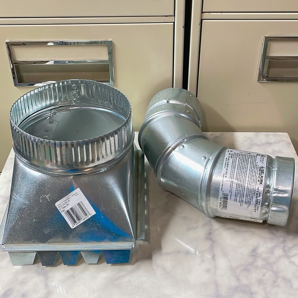 Galvanized Metal HVAC Duct Fittings - Silver
